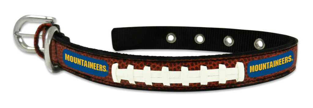 West Virginia Mountaineers West Virginia Mountaineers Pet Collar Classic Football Leather Size Small CO 844214063327