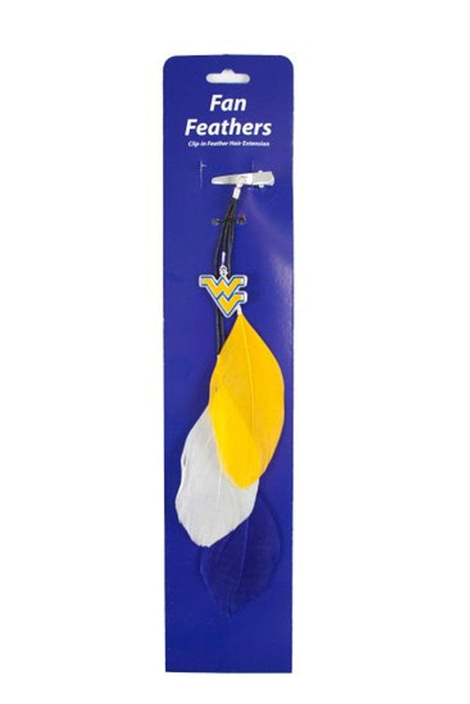 West Virginia Mountaineers West Virginia Mountaineers Team Color Feather Hair Clip CO 686699154028
