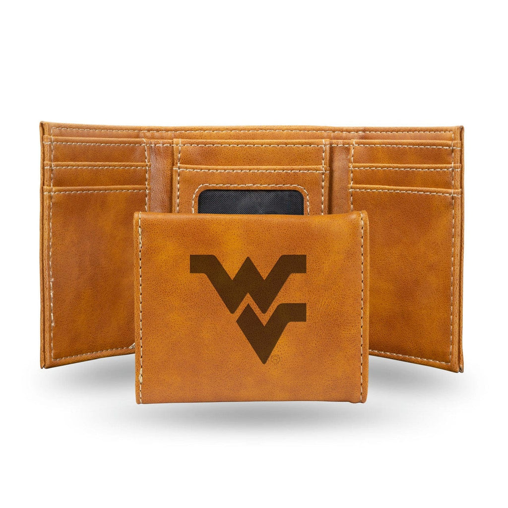 Wallets West Virginia Mountaineers Wallet Trifold Laser Engraved 767345897619