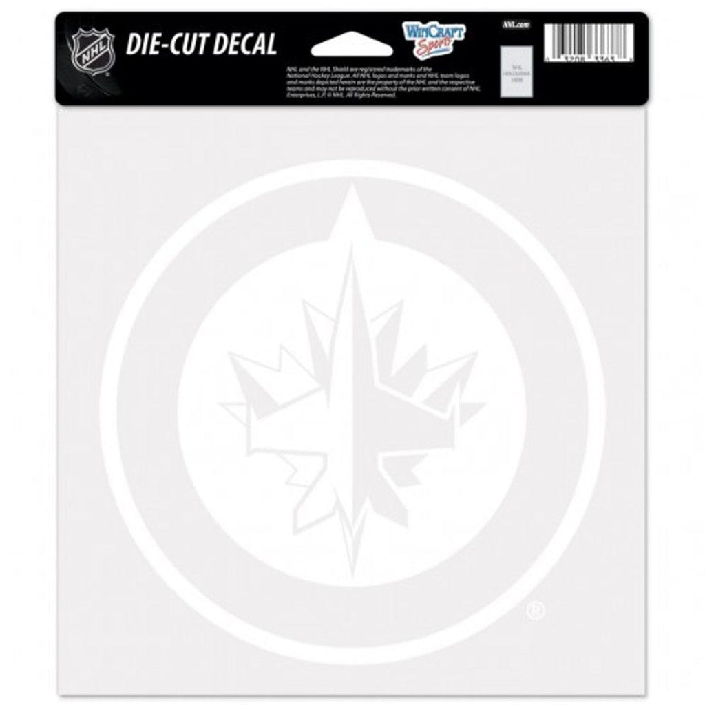 Decal 8x8 Perfect Cut White Winnipeg Jets Decal 8x8 Perfect Cut White 032085296009
