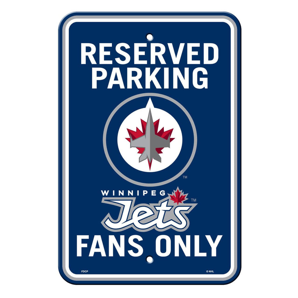 Winnipeg Jets Winnipeg Jets Sign 12x18 Plastic Reserved Parking Style CO 023245802468