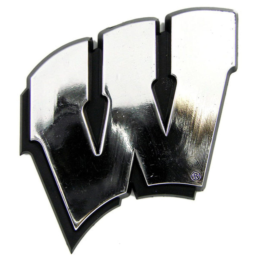 Auto Emblem Chrome Wisconsin Badgers Auto Emblem - Silver 681620080223