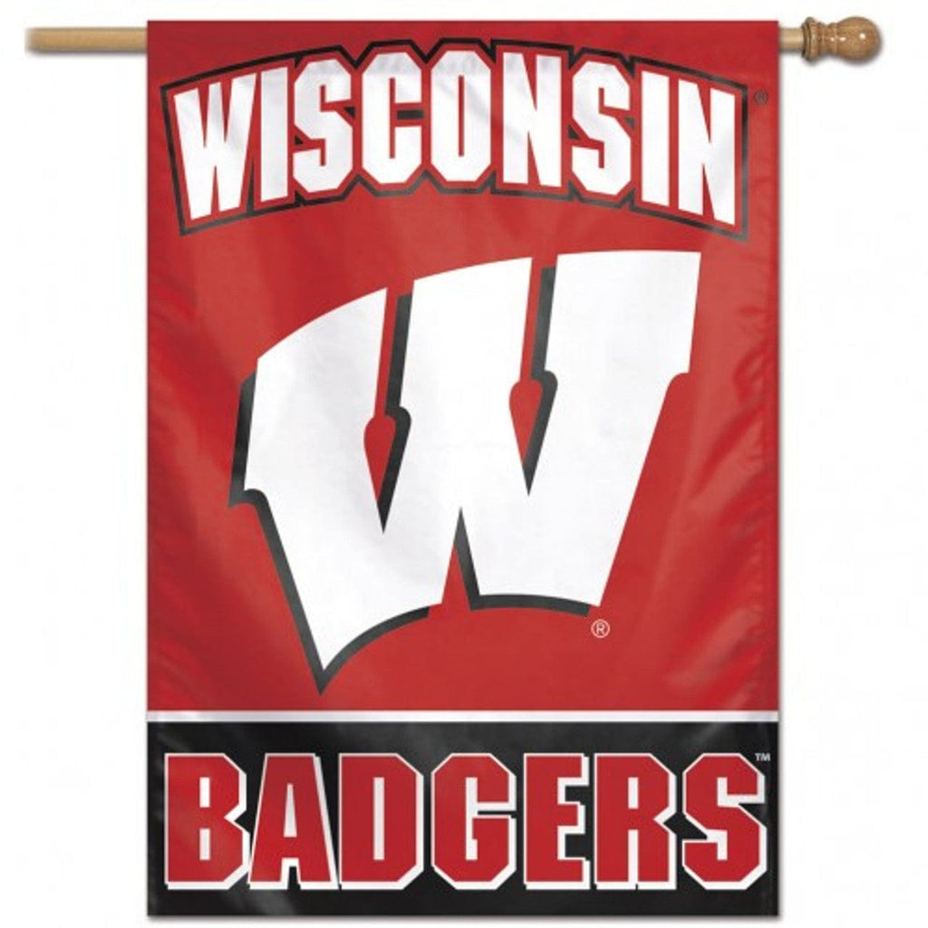 Banner 28x40 Wisconsin Badgers Banner 28x40 Vertical - Special Order 032085433381