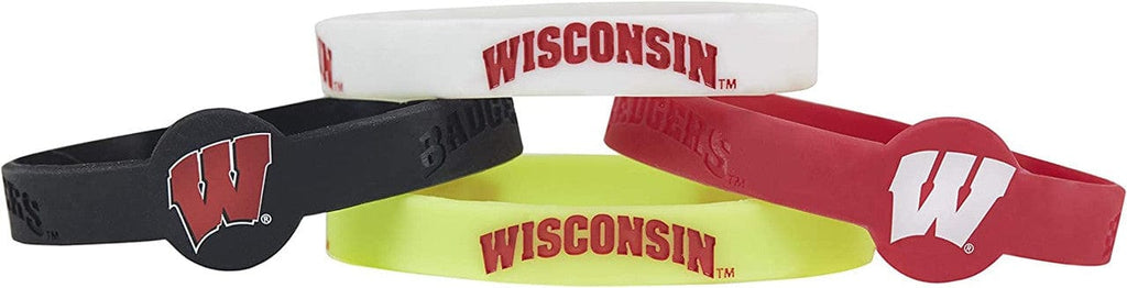 Jewelry Bracelets 4 Packs Wisconsin Badgers Bracelets 4 Pack Silicone 763264681346