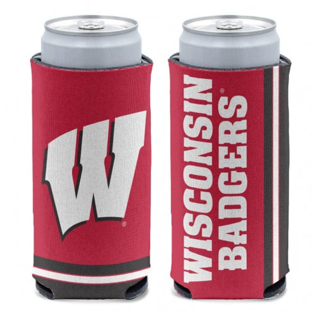 Slim Can Coolers Wisconsin Badgers Can Cooler Slim Can Design 194166078093