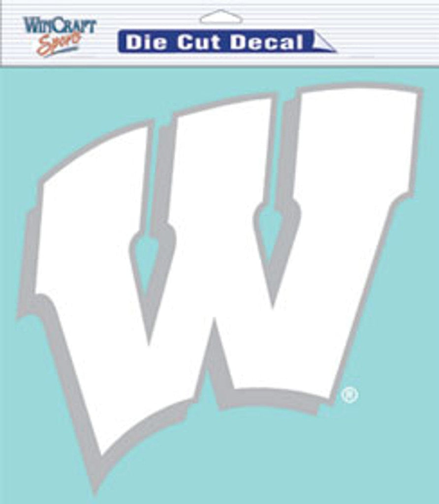 Decal 8x8 Perfect Cut White Wisconsin Badgers Decal 8x8 Die Cut White 032085258083