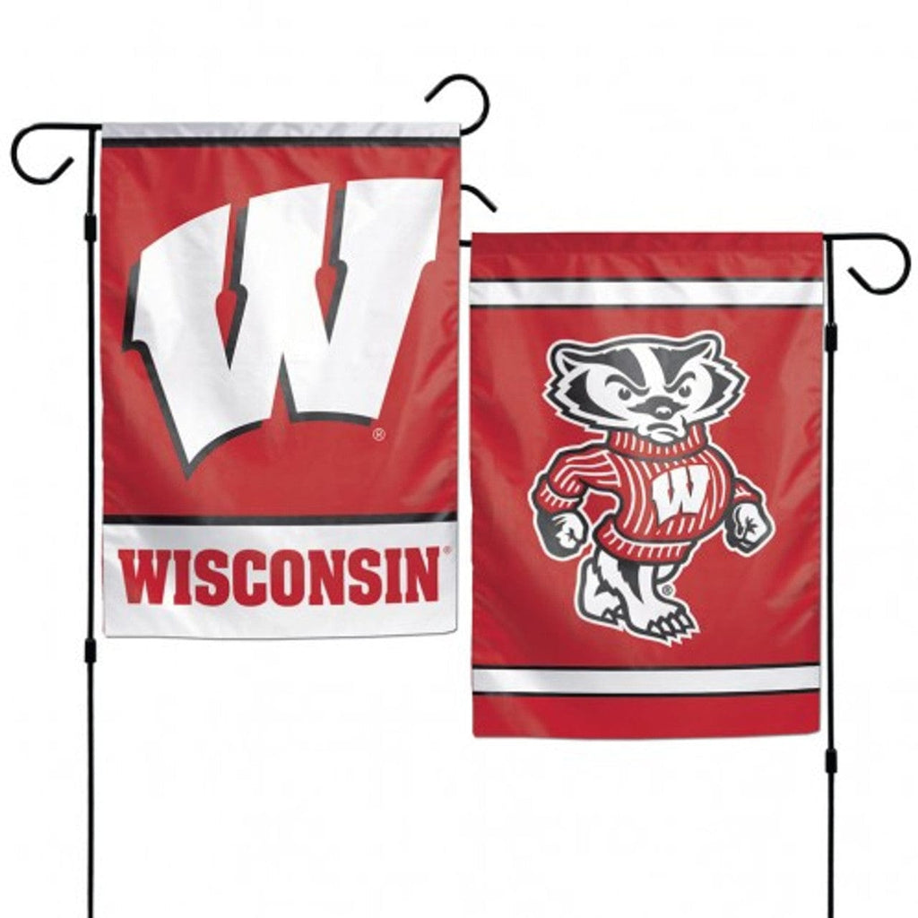 Flags 12x18 Wisconsin Badgers Flag 12x18 Garden Style 2 Sided 032085161499