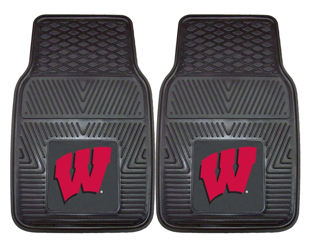 Car Mats Heavy Duty 2 Piece Wisconsin Badgers Heavy Duty 2-Piece Vinyl Car Mats - Special Order 846104089646