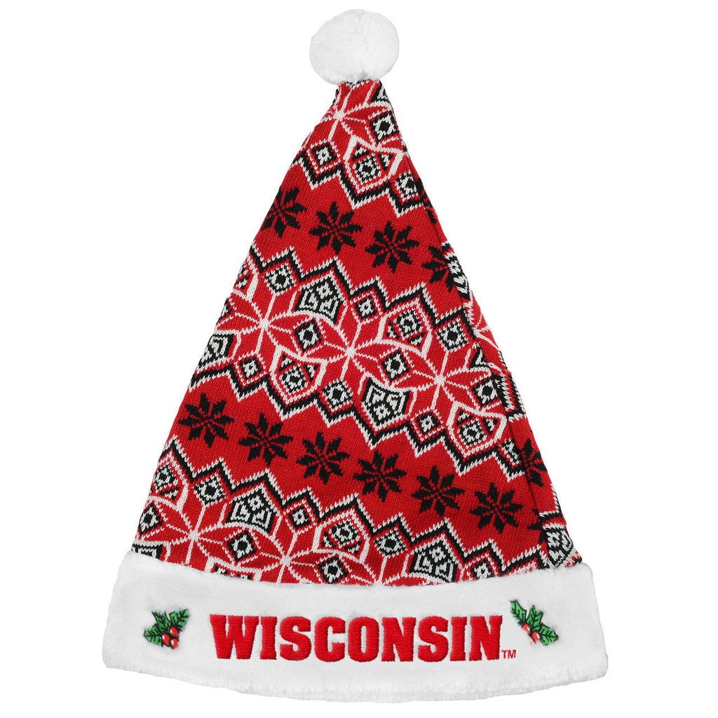 Holidays Wisconsin Badgers Knit Santa Hat - 2015 889345208865