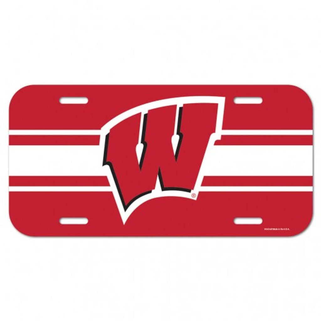 License Plate Plastic Wisconsin Badgers License Plate 032085848901