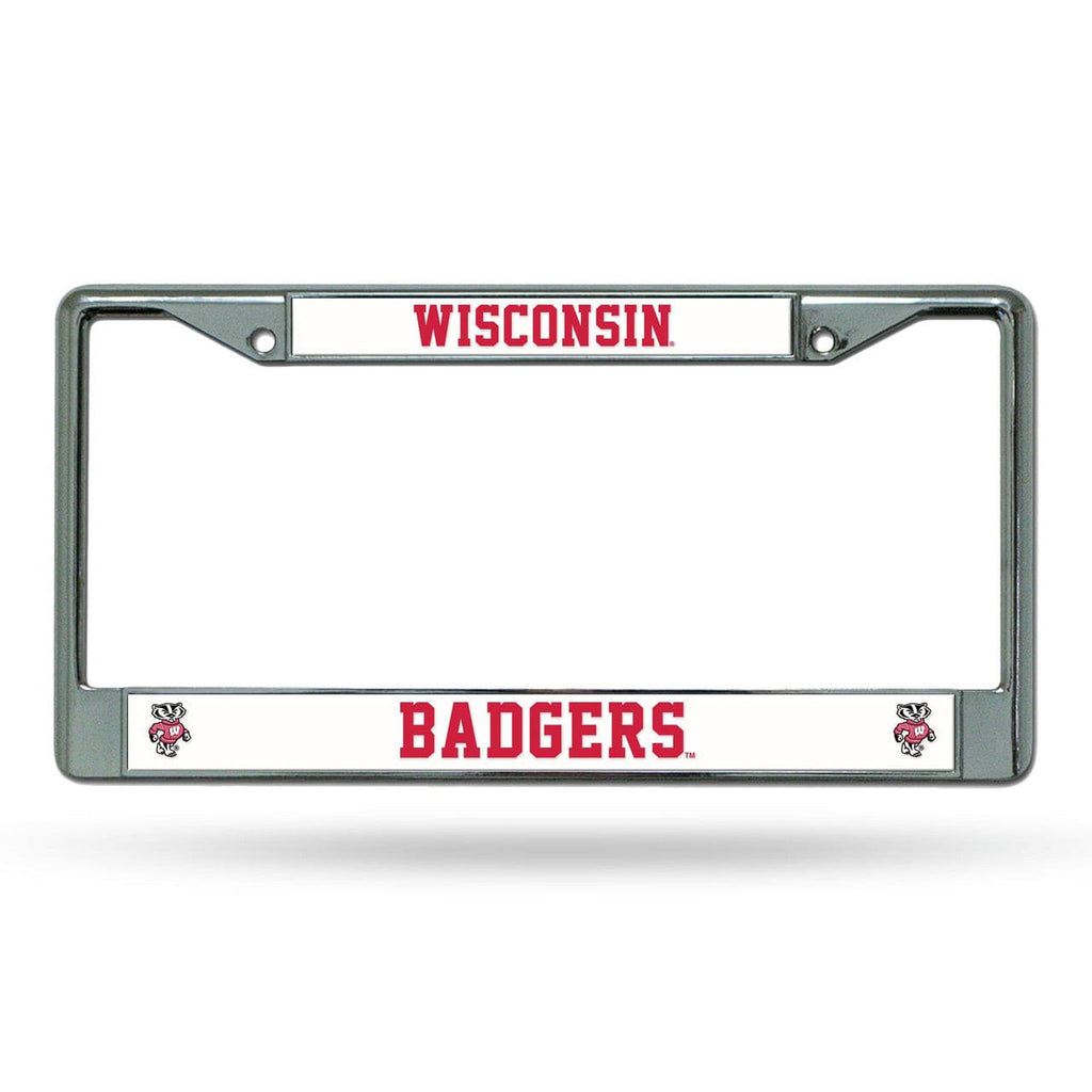 License Frame Chrome Wisconsin Badgers License Plate Frame Chrome 094746039080