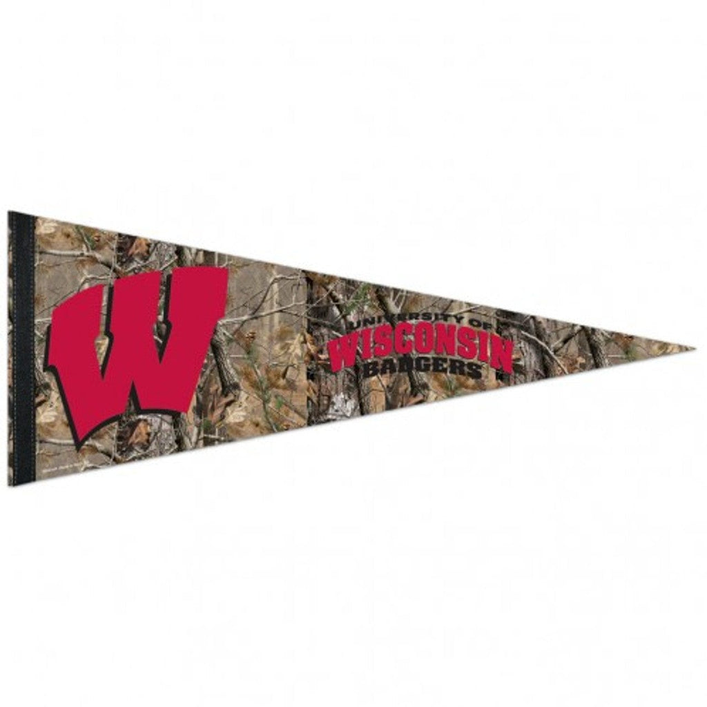 Pennant 12x30 Premium Wisconsin Badgers Pennant 12x30 Premium Style Camo Design 032085773289