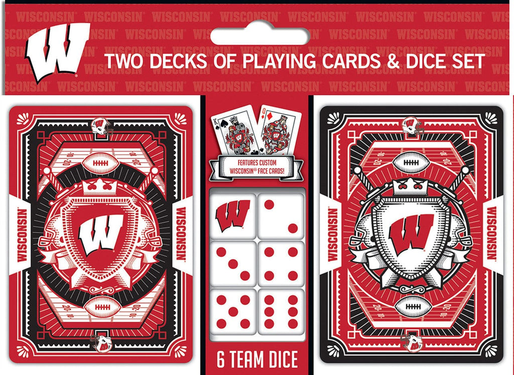 Playing Cards and Dice Set Wisconsin Badgers Playing Cards and Dice Set 705988013416