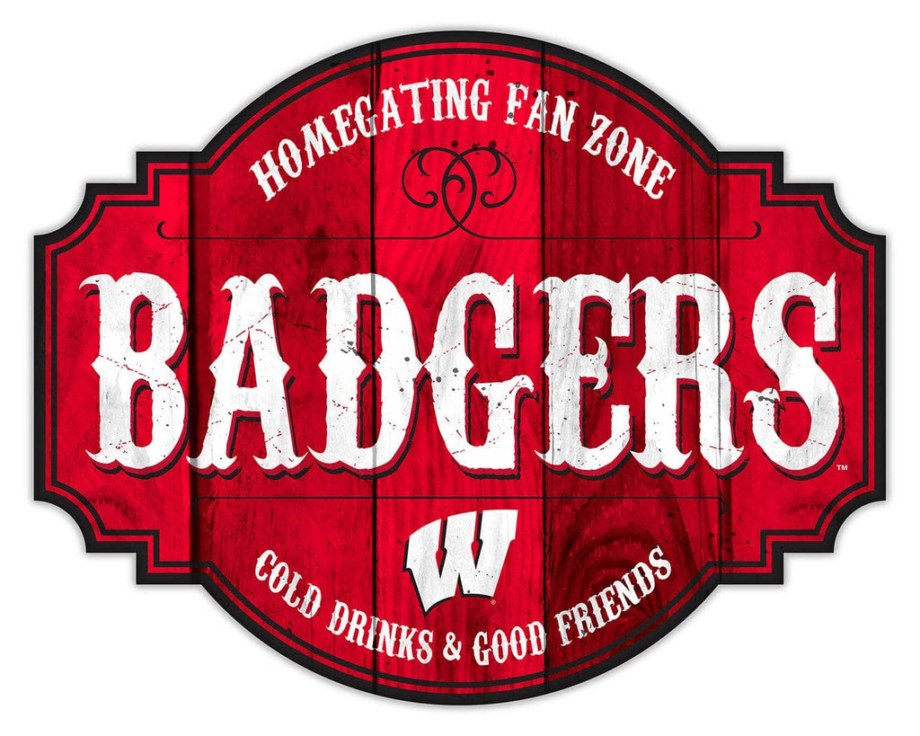 Signs Wisconsin Badgers Sign Wood 12 Inch Homegating Tavern 878461182340