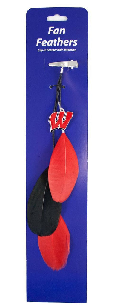 Wisconsin Badgers Wisconsin Badgers Team Color Feather Hair Clip CO 686699154592